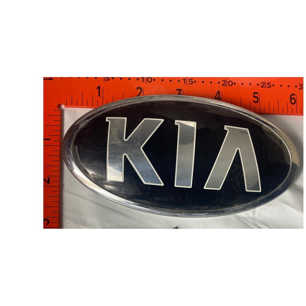 Kia Front Grille Rear Trunk Emblem Badge Logo Silver Black 86320-2K000 OEM